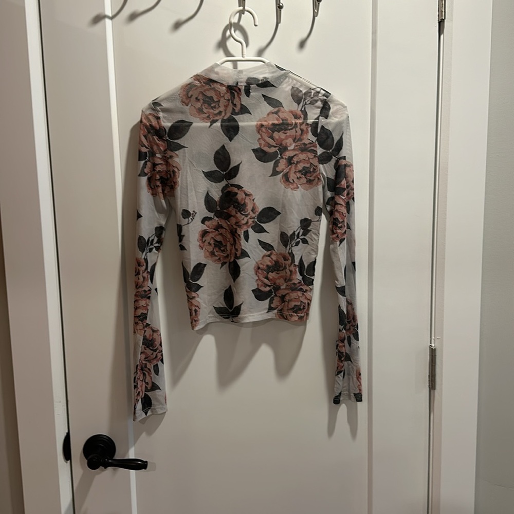 Small mesh floral turtleneck - Picture 2 of 2